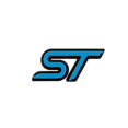 thumbnail image 1 of 3d Metal St Line Grille Emblem Rear Trunk Car Badge Sticker For Ford Focus X 2 3 Fiesta Kuga Escape Vignale Mondeo Ecoboost Kuga, 1 of 4