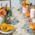 thumbnail image 4 of Blue Teal Fall Pumpkins Table Runner, Autumn Thanksgiving Kitchen Dining Table Decoration for Home Party Decor 13x120 Inches, 4 of 9