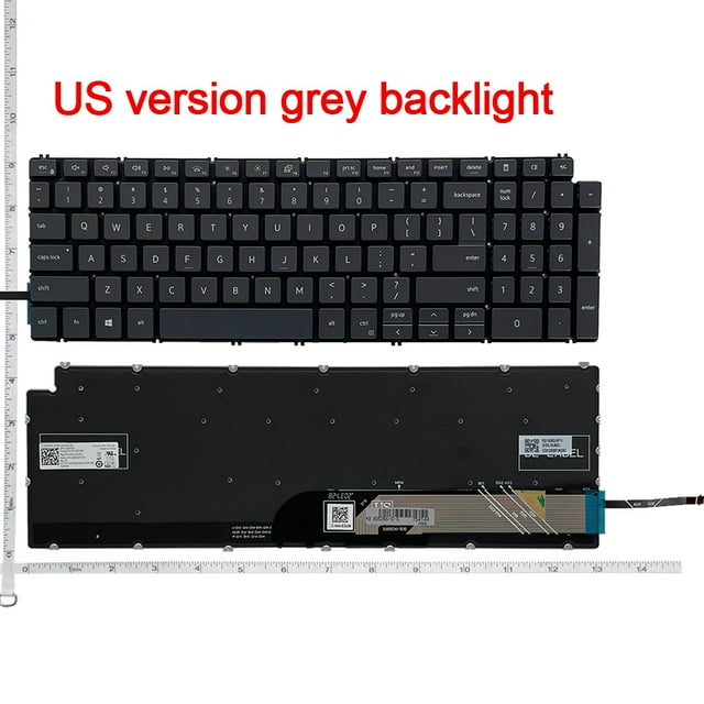 Nouveau Clavier Rétroéclairé US pour Dell 5508 3500 5580 Latitude 3510 P102F Ordinateur Portable Anglais ORG Gris Rétroéclairé