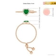 thumbnail image 4 of ANGARA Natural Heart-Shaped Emerald Bolo Ring with Diamond Halo in 14K Rose Gold for Women (Size-4mm) | May Birthstone, Birthday, Anniversary, Jewelry Gift for Women | Natural Emerald Ring, 4 of 9