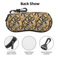 thumbnail image 3 of Cauagu Sunflowers Bee Pattern Unisex Glasses Case,Zipper Protective Fabric Sunglass Case with Clip Soft Case Horizontal Protective Pouch for Sunglasses Eyewear, 3 of 6