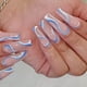 thumbnail image 1 of Coffin Press On Nails Uñas postizas largas y brillantes, uñas acrílicas para mujeres y niñas (remolino abstracto desnudo) 24 piezas,11 Feliz Sencillez, 1 of 5