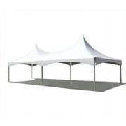 TentandTable High Peak Frame Outdoor Canopy Tent, White Twin Tube 20 ft x 30 ft