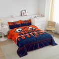 thumbnail image 3 of Erosebridal Football Print Bedding King Comforter Set,Sport Gamer Bedding Sets King with Comforter,Microfiber Reversible Comforter Sets King Size,Sport Theme Decor(Denver), 3 of 8