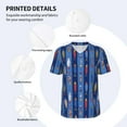 thumbnail image 3 of Hirioo Cute Fish for Men's Baseball T-shirt Shirts Short Sleeve Casual Summer Button Stretch T Shirts,Size S-4XL-4X-Large, 3 of 7