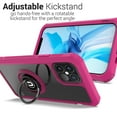 thumbnail image 6 of CoverON Apple iPhone 12 Mini Case (5.4"), Ring Holder Kickstand Magnetic Mount Clear Hard Back Cover Rubber Bumper, Hot Pink, 6 of 9