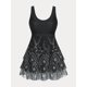 thumbnail image 1 of Tankini de Talla Grande con Estampado Floral de Malla Rosegal Camisetas tallas grandes, 1 of 5