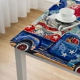 thumbnail image 5 of nygtbtfer Elastic Edged Tablecloth Fit Tablecloths Star Side US Flag Picnic Table Cover for Dinner FireworkBallon Fitted Table Cover up to Tables 46*46, 5 of 8