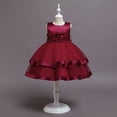 thumbnail image 4 of Vestido infantil para niñas Vestido de noche de cumpleaños Vestido de princesa para niñas Vestido de actuación de presentadora de baile de piano, 4 of 6