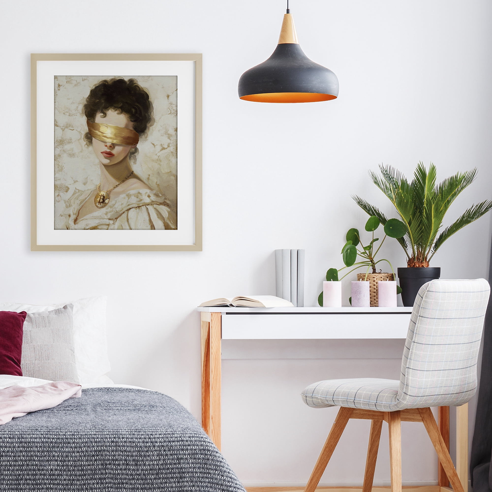 Stupell Industries Crypto Veil Portrait Birch Framed Print Under Glass, design by Svetlana Aleynikova