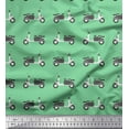 thumbnail image 1 of Soimoi Poly Georgette Fabric Stripe & Scooter Transport Decor Fabric Printed Yard 52 Inch Wide, 1 of 3