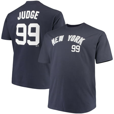 Men's Majestic Aaron Judge Navy New York Yankees MLB Name & Number