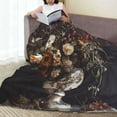 thumbnail image 6 of Bingfone Vintage Floral Vase A Print Flannel Fleece Blanket Throw Blanket for Bed,Sofa,Couch,Travel,Camping(80"x60" ), 6 of 8