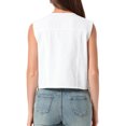 thumbnail image 3 of INSPIRE CHIC Women's Cropped Denim Vest V Neck Western Button Up Sleeveless Jean Waistcoat Jacket M White, 3 of 6