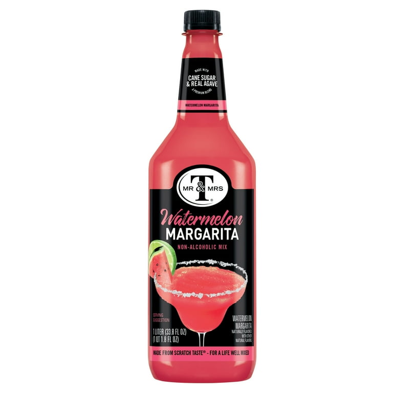 Mr & Mrs T Watermelon Margarita Mix, 1 L, Bottle - Walmart.com