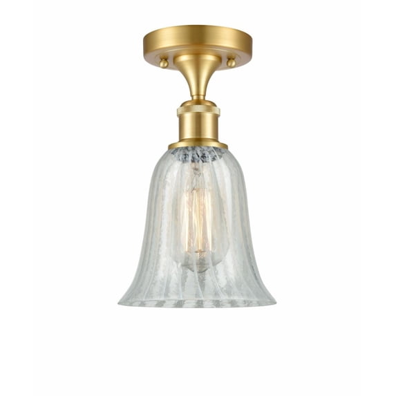 Innovations 516-1C-SG-G2811-LED Hanover 1 Light Semi-Flush Mount part of the Ballston Collection, Satin Gold