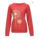 thumbnail image 5 of Camiseta Mujer Manga larga Cuello redondo Tops Poliéster Suéter deportivo Ropa con estampado informal, Rojo, S Methold AP003791-27, 5 of 6