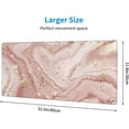 thumbnail image 3 of Marble XL Extended Mouse Pad with Stitched Edges, Cute Large Gaming Mousepad Desktop Mat, Funny Gifts Big Long Deskpad for Laptop, Keyboard, Computer for Women Office (Gold Splatter, 31.5 * 11.8 in), 3 of 6