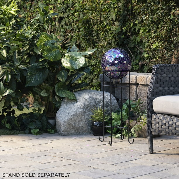 10 Inch Mosaic Gazing Ball Purple