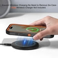 thumbnail image 6 of I-HONVA Compatible with iPhone 16 Case,3-Layer Military Grade Drop Protection Anti-Slip Bumper Rugged Shockproof Dustproof Protection 6.1 inch Phone Case,Stripe Black Orange, 6 of 8