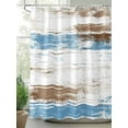 thumbnail image 2 of Retro Blue Shower Curtain, Brown Wood Grain Mottled Texture Abstract Art Waterproof Shower Curtain Set with 12 Hooks Lightweight Washable Fabric Shower Curtains for Bathroom 72x72 Inches, 2 of 6