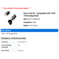 thumbnail image 2 of Door Lock Kit - Compatible with 1990 - 1994 Dodge B250 1991 1992 1993, 2 of 2
