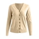 thumbnail image 4 of Moda Mujer Botones Manga Larga Casual Sólido Corto Abrigo Cárdigan Blusa Odeerbi  ODB-6, 4 of 4
