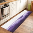 thumbnail image 3 of Purple Ombre Kitchen Runner Rug 2x6 Washable Runners for Hallway Non Slip Summer Minimalist Ocean Waves Large Area Rug Indoor Floor Carpet for Bathroom Laundry Entryway Bedroom Living Room, 3 of 8