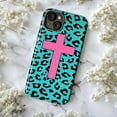 thumbnail image 5 of Bold Leopard Print Phone Case with Pink Cross, Vibrant Animal Pattern iPhone Cover, Stylish Protective Case for iPhone 16 15 14 13 12 11 Pro Plus Mini, 5 of 6