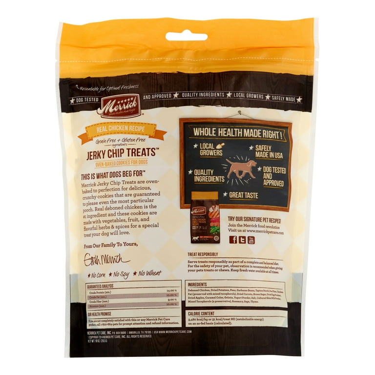 Merrick jerky chip treats cheap