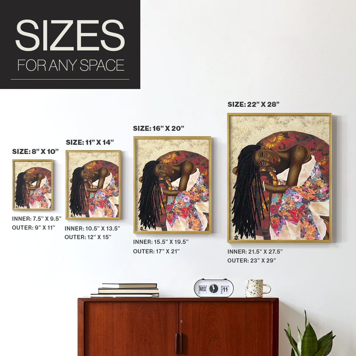 Woman Strong III Framed Print - Solid Wood in Single Picture Frame Solid Wood 2 Framed Print