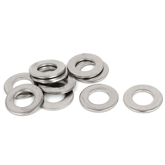 10pcs Silver Tone 316 Stainless Steel Flat Washer 9/16" for Screws Bolts