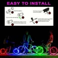 thumbnail image 6 of 2-Tire Pack LED Bike Wheel Lights, Bike Lights Bright Waterproof Cycling Tire Light Front and Back Spoke Lights Bike Decoration Lights,Easy Install and Fits Most Bikes, 6 of 7