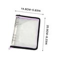 thumbnail image 3 of Leodye 1PCS Transparent PVC Zipper Loose-Leaf Folder, Two-Color Edge Design, Multifunctional Notebook Cover and File Storage Bag -7.9*5.5*1.2in, 3 of 7