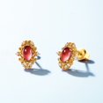 thumbnail image 1 of Pendientes de granada roja estilo palacio retro japonés pendientes de moda y populares S925 para mujer ShuxiuWang 9024715081230, 1 of 2