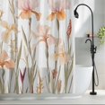 thumbnail image 2 of Watercolor Spring Beige Flowers Fabric Shower Curtain Floral Leaf Washable Shower Curtains for Bathroom, Waterproof Bath Curtain with Hooks Home Decor 36x72in, 2 of 8