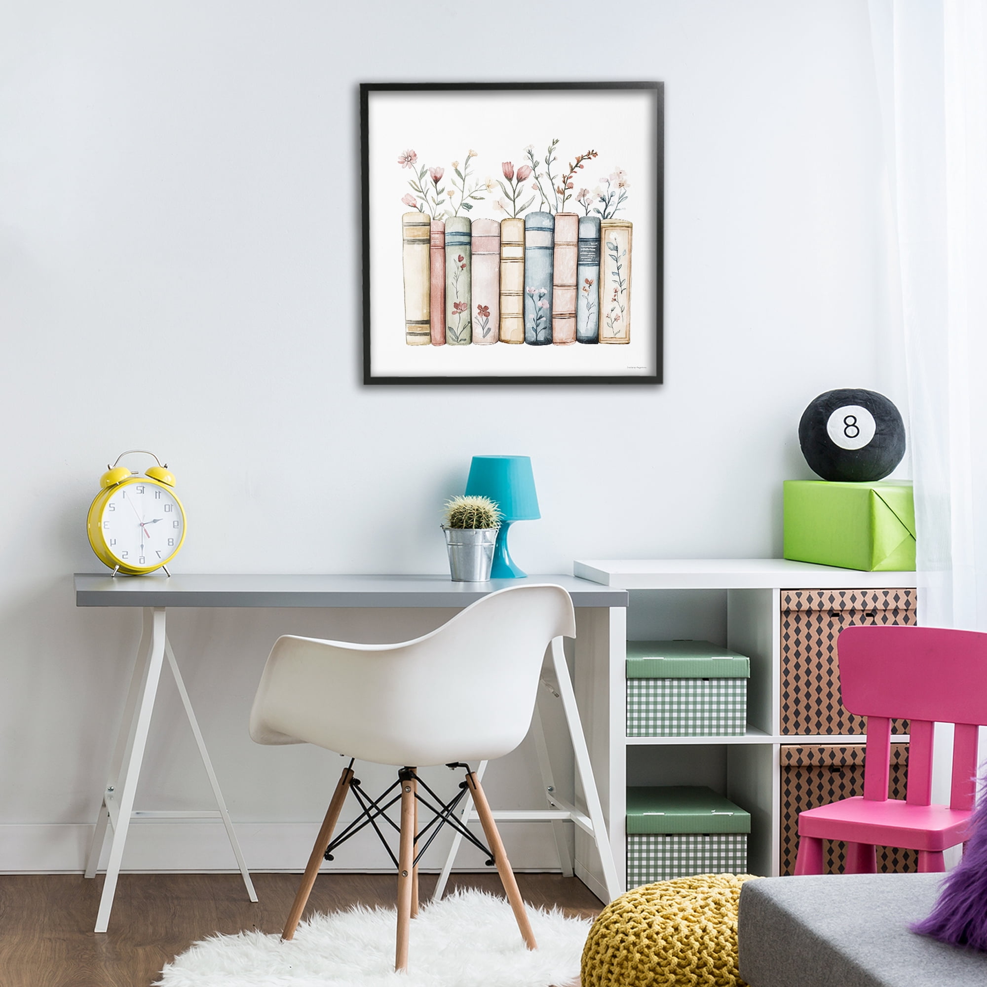 Stupell Industries Words That Blossom Black Framed Giclee Art, design by Svetlana Aleynikova