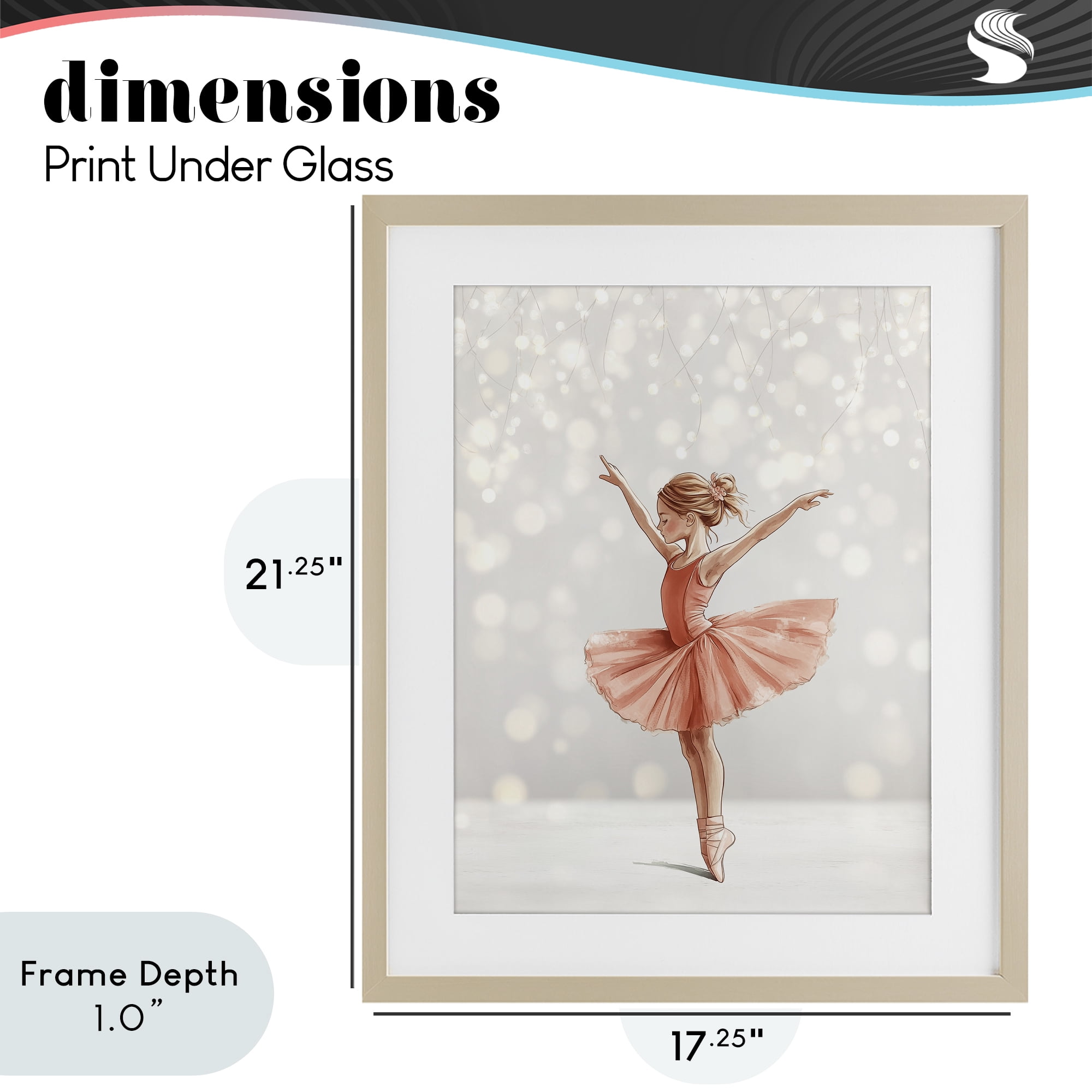Stupell Industries Dancer In The Light Birch Framed Print Under Glass, design by Christine Simpson Art