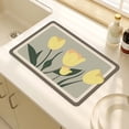 thumbnail image 2 of SLYNSHome Clearance Dish Drying Mat for Kitchen Counter Waterproof Coffee Mat for Countertop Under Sink Mats Draining Mat with Printting, 2 of 7