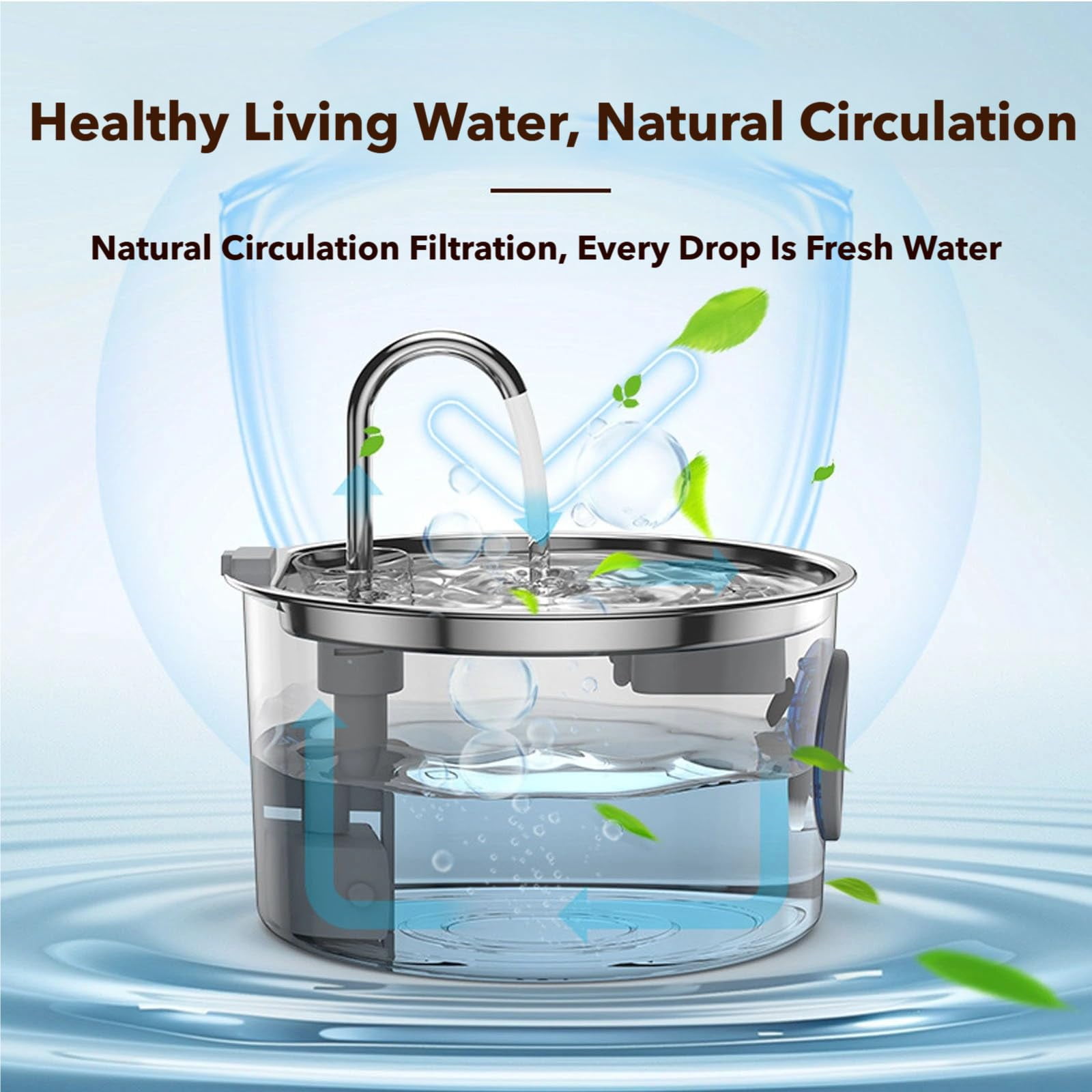 for Vetiflow Dog Bowl Filters and Sponge, Dog Water Fountain, Watering Systems Quadruple Purification, Suitable for Dogs/Cats (8 Filters + 4 Sponge)