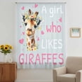 thumbnail image 3 of Grey Pink Giraffe Sheer Curtains 108 Inches Extra Long, Love Heart Spring Floral Botanical Light Filering Curtains, Privacy Drapes Simi Floor to Veiling Curtain for Living Room Window Treatment, 3 of 9
