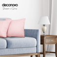 thumbnail image 2 of Deconovo Designer Series Throw Pillow Cases for Dormitorio Sofa Curly Patterned Jacquard Pillow Covers with Edges, Juego de 2, Pink, 18x18 Inch, 2 of 6