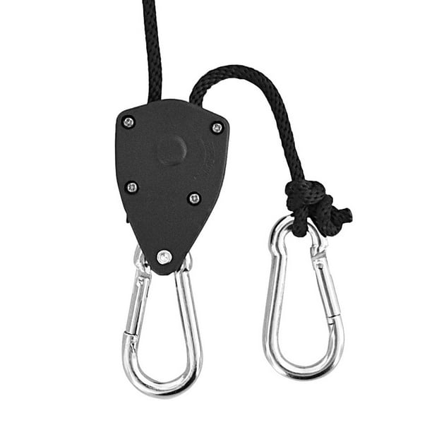 Arealer 4pcs Pulley Ratchets Heavy Duty Rope Clip Hanger Adjustable Lifting Pulley Lanyard Hanger Kayak And Canoe Boat Bow Rope Lock Tie Down Strap