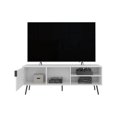 thumbnail image 4 of Dtwnek Tv Stand for TVs up to 63", TV Cabinet with 1 Door and 3 Open Shelves, Perfect for Office, Living Room, White, 4 of 8