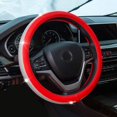 thumbnail image 1 of Funda para volante de coche, antideslizante, absorbente del sudor y con luces intermitentes, color rojo., 1 of 5