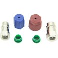 thumbnail image 1 of HAHADAXA R12 to R134A AC Retrofit Fitting Adapter Kit, R12 to R134a Conversion Kit, R12 R22 to R134A High/Low Fitting Port Retrofit 1/4?? to 7/16" Conversion Adapter, Fits for Ac Valve Core K, 1 of 7