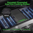 thumbnail image 3 of Biotree 6 Burner Propane Gas Grill with Side Burner & Griddle,73000 BTU Stainless Steel BBQ Grill Combo with Two Porcelain-Enameled Cast Iron Grates for Backyard Patio Outdoor Cooking, 3 of 11