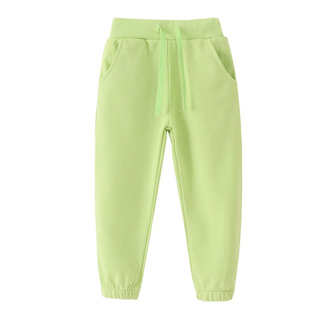 TZEWGL 3 Multi Packs Set Autumn Solid Elastic Waist Sweat Pants For Children Straight Bottoms Trousers For Girl size 4-5T