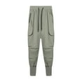 thumbnail image 2 of ZAXARRA Solid Color High Waist Ankle Banded Pants with Drawstring and Pockets, 2 of 9