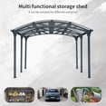 thumbnail image 7 of CarButler 12x16x8ft Metal Outdoor Arch Carport Heavy Duty Carport for Driveway Car, Truck, 7 of 7